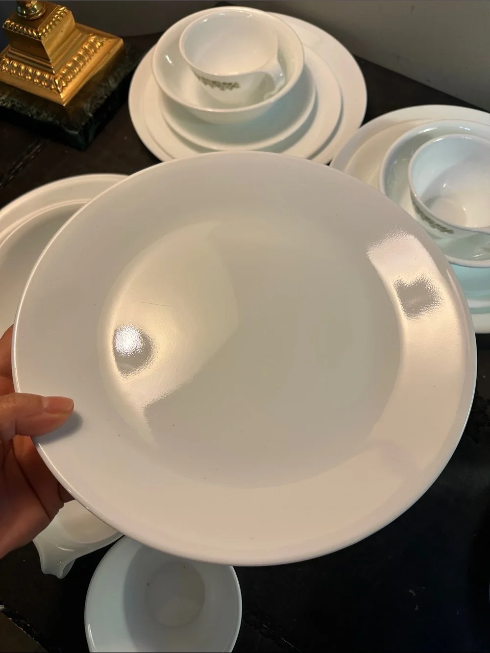 Vintage Corelle winter Frost white dinner set